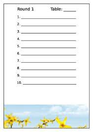 Over 3,150 trivia questions to answer. Summer Table Quiz Answer Sheets By M Walsh Teachers Pay Teachers