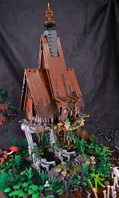 Chicken Legged Hut Riding His Flying Mortar Baba Yaga The Flickr Legos Lego Design Lego Architecture
