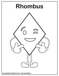 We all know that every simple gesture for our children is one way to show them how much we love them so with these printable coloring pages. Color Me I M A Rhombus Set Of Emoji Shapes Coloring Pages Preschool Free Coloring Pages This Colo Shapes Preschool Shapes For Kids Preschool Coloring Pages