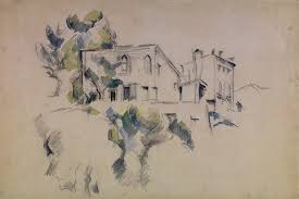 Tableau château noir de paul cézanne. View Of The Chateau Noir Painting By Paul Cezanne