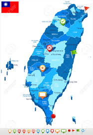 Taiwan map by googlemaps engine: Taiwan Map And Flag High Detailed Vector Illustration Royalty Free Cliparts Vectors And Stock Illustration Image 95965193