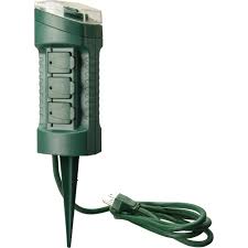 Shop Southwire 13547wd 15a Outdoor Plug In Photocell Light Sensor 6 Outlet Yard Stake Timer Overstock 16815434