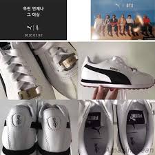 bts official goods puma x bts turin shoes photo card