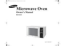 To unlock the oven, press the child lock button for 3 second. Samsung Ms143sce User Manual Manualzz