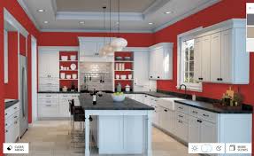 It showcases an open display shelf space between upper and lower cabinets. 25 Of The Best The Red Paint Color Options For Kitchens Home Stratosphere
