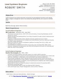 Lead Systems Engineer Resume Samples Qwikresume