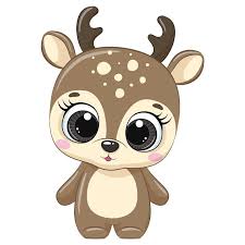 Christmas Deer Clipart Winter Clipart Cartoon Christmas Etsy Dibujos De Animales Tiernos Dibujo De Navidad Dibujos De Animales