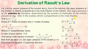 Maybe you would like to learn more about one of these? Colligative Properties 02 Raoult S Law Van T Hoff S Law Of Osmotic Pressure Youtube