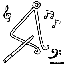 Triangle Coloring Page Color Musical Instruments Music Coloring Sheets Music Coloring Coloring Pages