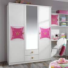 Trendteam smart living badezimmer schrank kommode amanda, 73 x 79 x 31 cm in weiß / weiß hochglanz mit. Kleiderschrank Weiss Rosa 3 Turen B 136 Cm Kaufland De