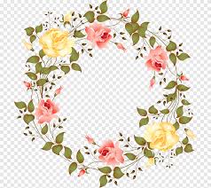 Flower wreath thin leaves stroke flower wreath thick leaves stroke. Yellow Wreath Png Images Pngegg