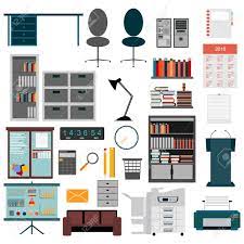 Such an area has also been referred to as the exchange or exchange area. Office Equipments And Interior Items Set Of Office Furniture Royalty Free Cliparts Vectors And Stock Illustration Image 73748359