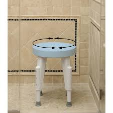 Transfer showers and roll in showers. Rotating Round Shower Seat For Narrow Tubs Showers