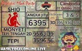 Prediksi Togel Cambodia 01 Oktober 2020 Taiwan Sydney Kamboja
