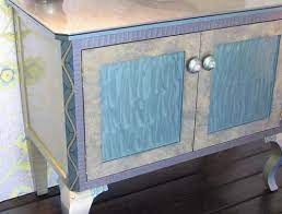 And a bathroom vanity is probably not the best place. Hand Painted Bathroom Sink Vanity Cabinet