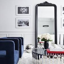 I was sitting in the living which is 15'x 30′, looked into the kitchen and thought … why not? Black And White Living Room Photographs Design Ideas