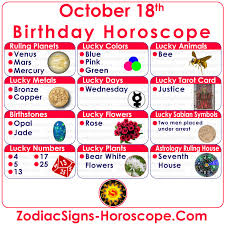 Well you're in luck, because here they come. October 18 Zodiac Full Horoscope Birthday Personality Zsh