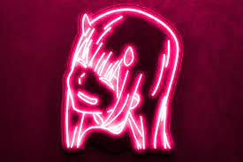 Zero Two Neon Sign Anime Neon Sign Zero Two Wall Art Anime Etsy Neon Signs Custom Neon Signs Neon