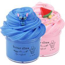 Amazon.com: 2 Pack Butter Slime Kit Blue Slime Watermelon Pink Slime for  Boys Girls, Premade Slime DIY Sludge Toys Slime Kids Birthday Party  Favors(100ML Each*2) : Toys & Games