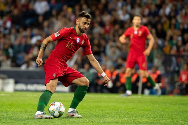 Bruno Fernandes di timnas Portugal.