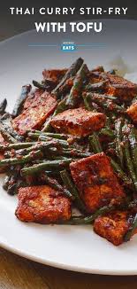 Phat Phrik Khing With Tofu And Long Beans Thai Dry Curry Stir Fry Recipe Recipe Indian Food Recipes Vegetarian Asian Vegetarian Recipes Vegetarian Recipes Healthy