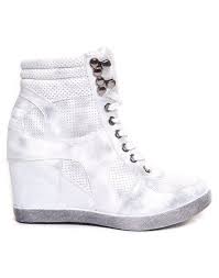 9 000 um 7 500 um. Basket Compensee Blanche A Semelle Vintage De Chez Ideal