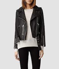 Womens Balfern Leather Biker Jacket Black Allsaints Com Lederjacke Frauen Biker Lederjacke Damen Lederjacke