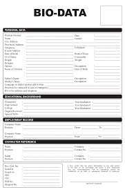 Bio Data Form Philippines Copyrighted Bio Data Data Form Biodata Format Download