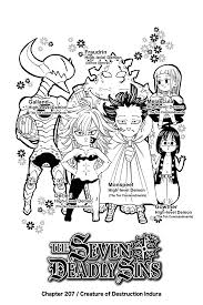The 10 commandments seven deadly sins. Nanatsu No Taizai Manga 207 Ten Commandments Chibi Galan Fraudrin Melascula Monspeet Derieri And Gowther Seni Anime Seni Tuhan