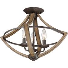 Loon Peak Reimers 3 Light Semi Flush Mount Wayfair Farmhouse Flush Mount Light Rustic Ceiling Lights Flush Mount Lighting