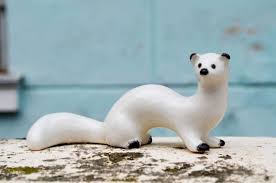 White Ceramic Porcelain Ferret Animal Figurine Sculpture Pan Etsy Animal Figurines White Ceramics Figurines