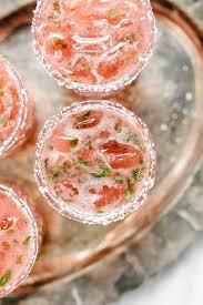 Strawberry Basil Margarita Summer Cocktail Recipe Strawberry Basil Margarita Refreshing Cocktails Food