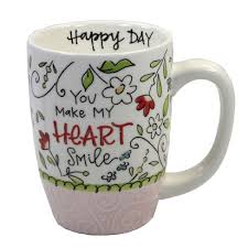 Make your own custom coffee mug using your images and text. Tabletop 4 75 You Make My Heart Smile Mug Coffee Mug Flowers Brownlow Gifts Drinkware Target