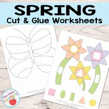 You can also use many of these printable activities for toddlers. Free Spring Cut And Glue Worksheets Easy Peasy Learners