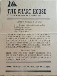 Chart House Mud Pie The Waiter Gave Us This Recipe Card