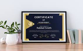 Certificado Para Modelo De Realizacao Templatemonster