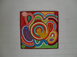 50 X 50cm Heaven French Knitting Glued On Canvas Frame Gifted To Ucare Gawler French Knitting Canvas Frame Knitting