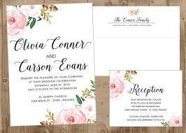Printable Wedding Suite Invitation Reply Card Reception Etsy Wedding Invitation Size Wedding Invitations Standard Wedding Invitation Size
