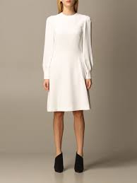 Facilissimo da indossare , il tubino nero , è il capo amico che non ti fa mai sbagliare. Crepe Manica Lunga Abito Ermanno Scervino Donna Bianco Abito Ermanno Scervino D372q746 Ukf Giglio It
