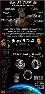Atlantis Ring Sterling Silver Atlantis Ring All Sizes Black Finish Atlantis Plata Esterlina Anillo