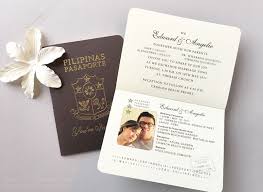 Click the download button below to get free wedding invitations samples before customizing the text and creating your own invitation. Philippines Wedding Passport Invitation Custom Paper Works