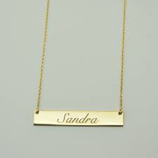 14k Gold Bar Necklace Name Bar Necklace Personalized Name Necklace Engraved Name Neckla Bar Necklace Personalized Gold Bar Necklace 14k Gold Bar Necklace