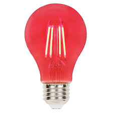 Westinghouse 40 Watt Equivalent A19 Dimmable Red Filament Led Light Bulb 5126000 The Home Depot