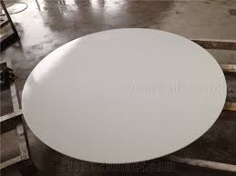 Completes the look of the living room. Solid Surface Artificial Thassos White Stone Crystallized Glass Nano Interior Tabletops Engineered Stone Pure White Round Coffee Table From China Stonecontact Com