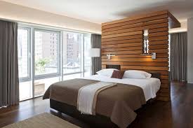 Check spelling or type a new query. Urban Modern Bedroom With Wood Slat Partition Wall Hgtv