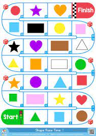 The worksheets and resources on this page should help you to identify a range of 3d shapes and give your child an opportunity to practice their 3d shape knowledge with some useful worksheets. Shapes Colors Race Time Bingobongo Learning English Esl Worksheets For Distance Learning And Physical Classrooms