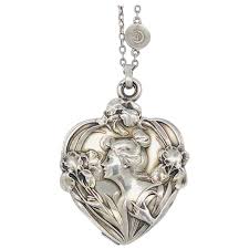 Shop for glass heart wall art from the world's greatest living artists. Art Nouveau Heart Iris Beauty Silver Locket Pendant Necklace France For Sale At 1stdibs
