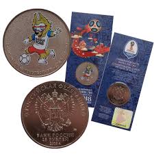 100 рублей 2018 года чемпионат мира по футболу в россии Fifa 2018 Zabivaka Pamyatnaya Moneta 25 Rublej 2018 Cvetnaya V Specialnom Ispolnenii V 2020 G Monety Rossiya Gerb