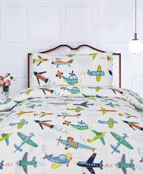 Airplane White Printed Kids Bed Sheet Fairo Pk Online Grocery Store
