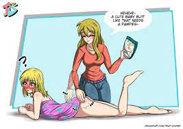 A childless couple finds jaxson in the mall and decides that. Commission Mommy S Baby After Bath Part 2 By Trap Diaper On Deviantart Mommy Baby Diaper Girl Diaper